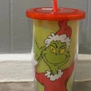 New The Grinch Cup / Tumbler With Straw  16 Ounce